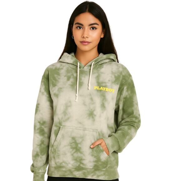 PLAYBOY Tops - Playboy x Urban Outfitters Butterfly Tie-Dye Hoodie Sweatshirt NWT Size Med
